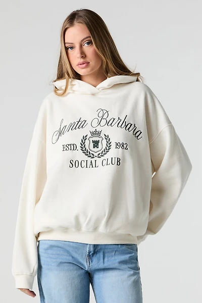 Destination Graphic Oversized Fleece Hoodie