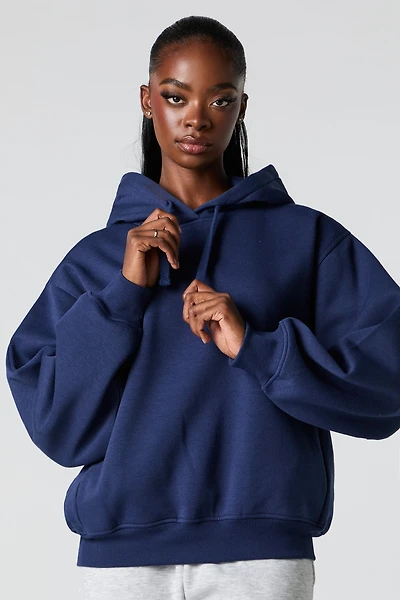 Haut carré à capuchon en molleton