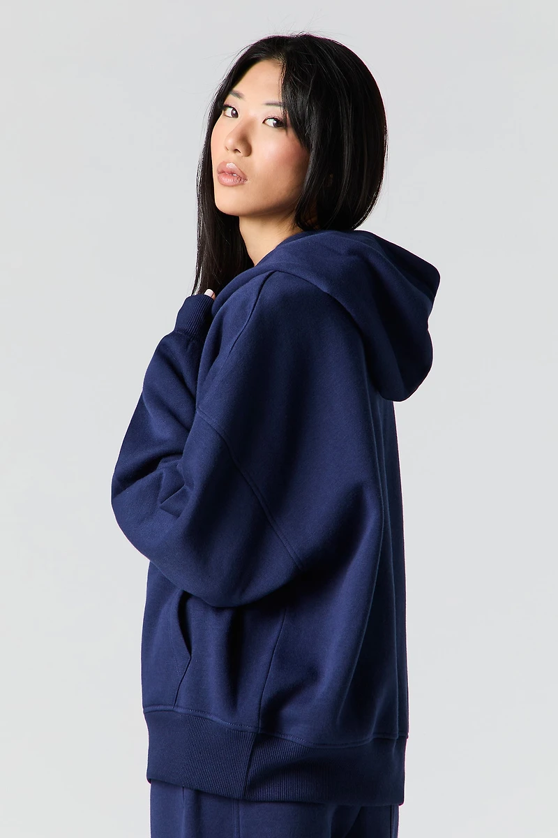 Haut à capuchon en molleton carr