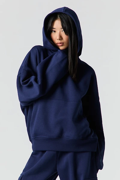 Haut à capuchon en molleton carr