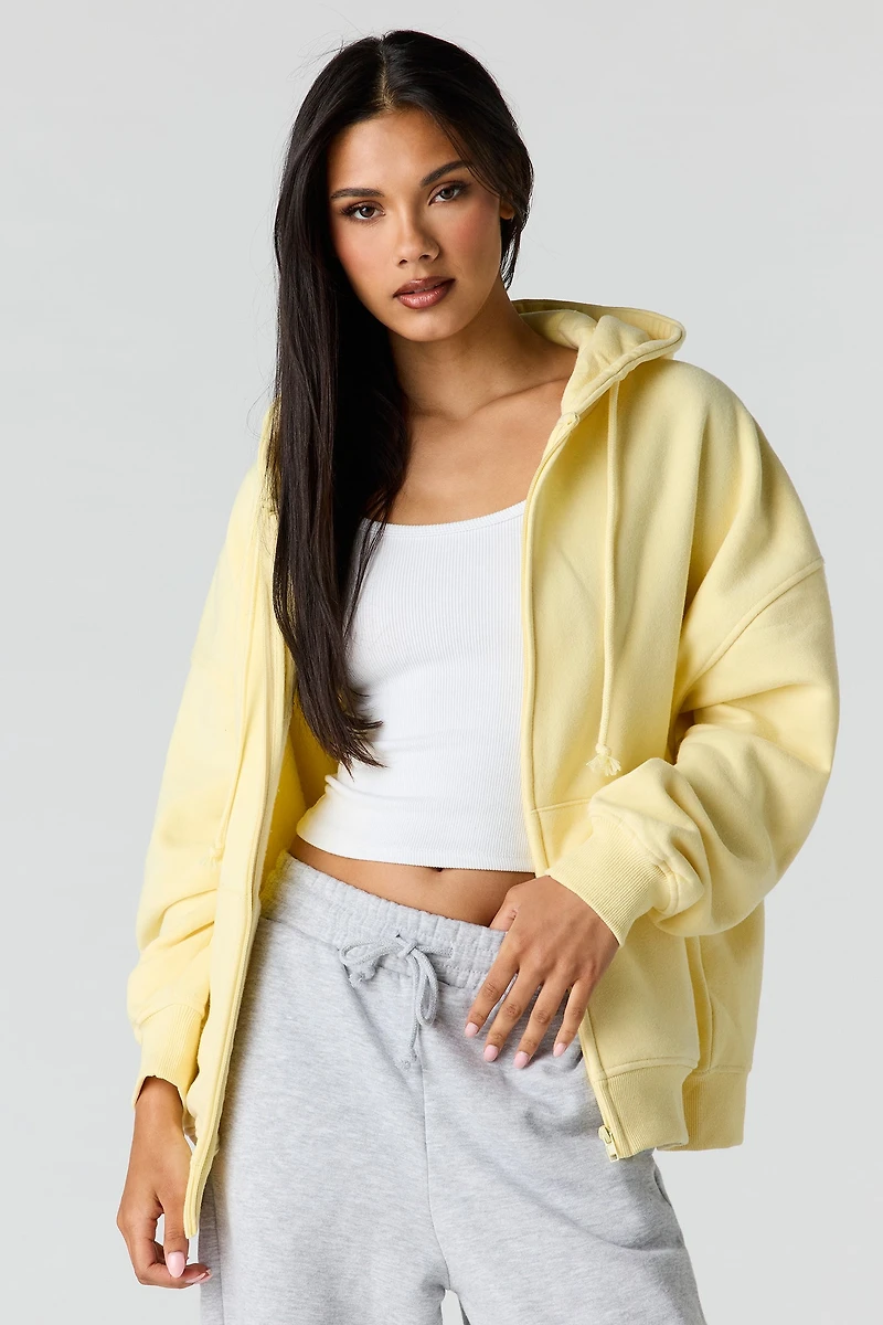 Luxe Fleece Oversized Zip Hoodie