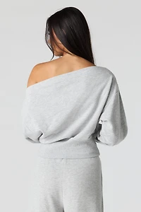 Luxe French Terry Off Shoulder Sweatshirt