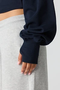 Luxe French Terry Off Shoulder Sweatshirt
