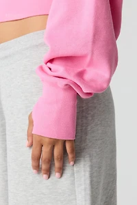 Luxe French Terry Off Shoulder Sweatshirt