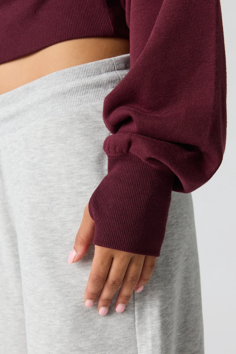 Luxe French Terry Off Shoulder Sweatshirt