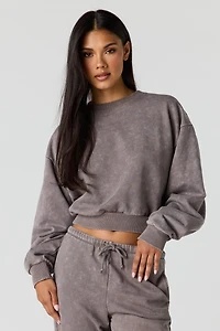 Luxe Fleece Washed Boxy Sweatshirt