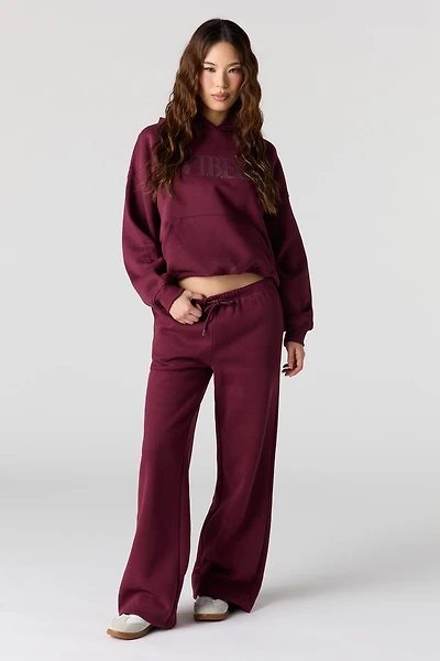 Luxe Fleece Graphic Wide Leg Sweatpant