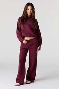 Luxe Fleece Graphic Wide Leg Sweatpant