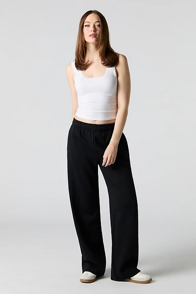 Fleece Wide Leg Sweatpant