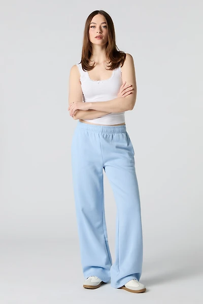 Pantalon d'entraînement à jambe large en molleton