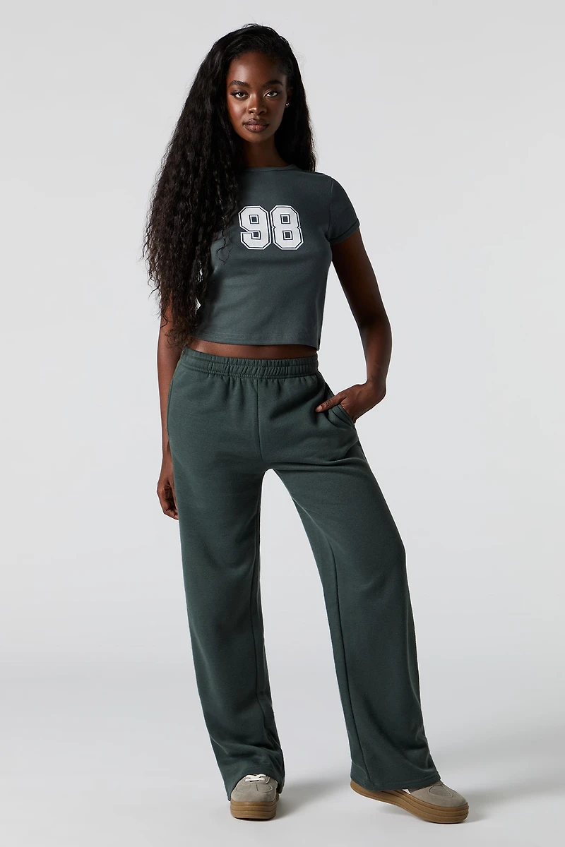 Wide Leg Fleece Sweatpant