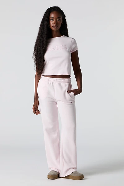 Wide Leg Fleece Sweatpant