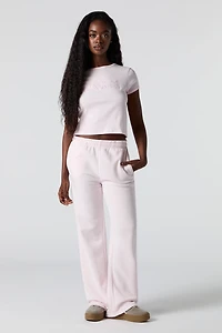 Wide Leg Fleece Sweatpant