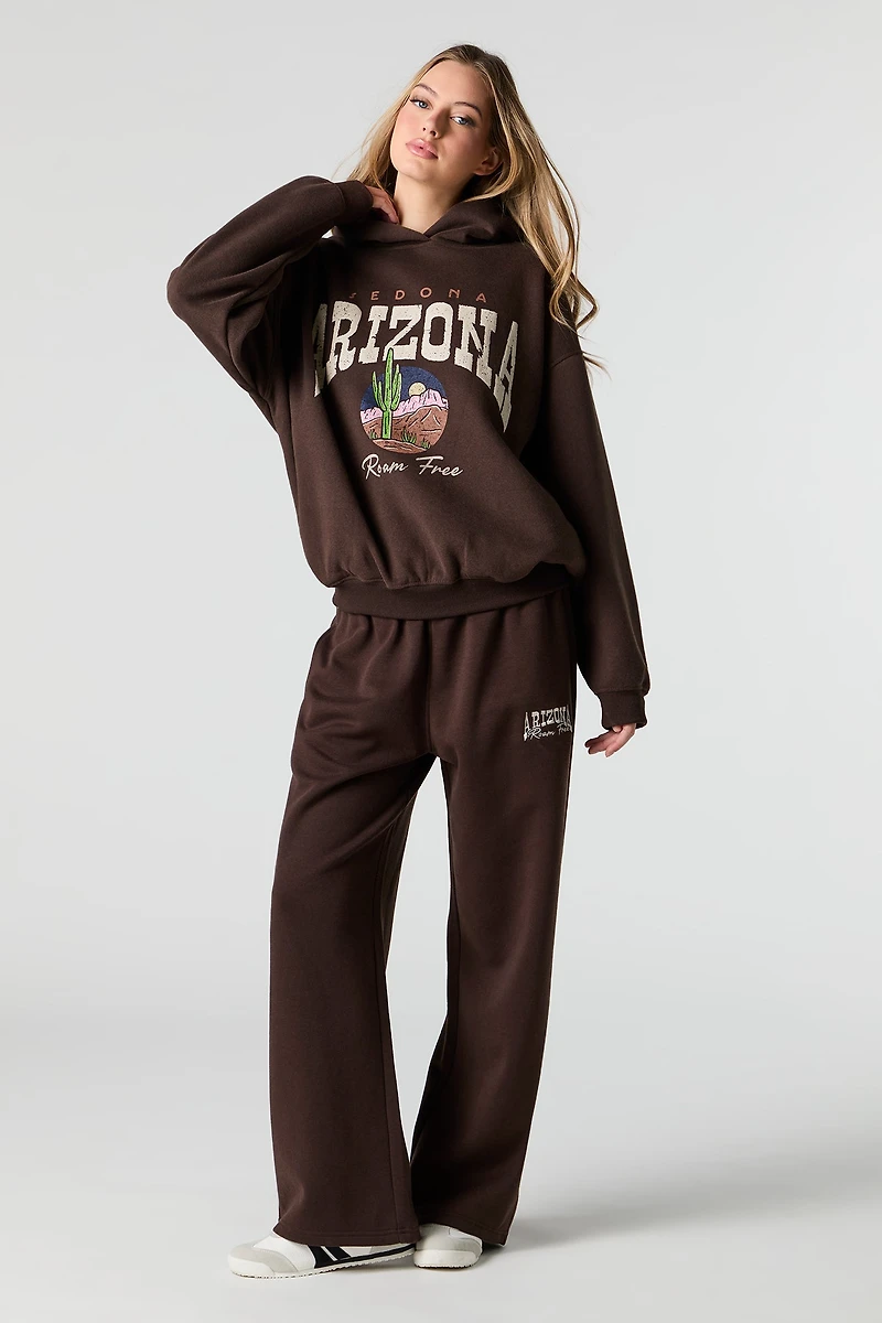 Destination Graphic Wide Leg Fleece Sweatpant