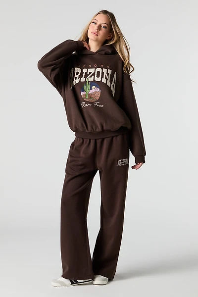 Destination Graphic Wide Leg Fleece Sweatpant