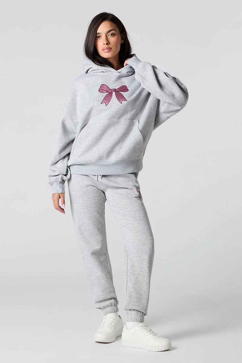 Jogger en molleton classique à broderie de boucle