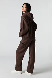 Jogger cargo en molleton à jambe large
