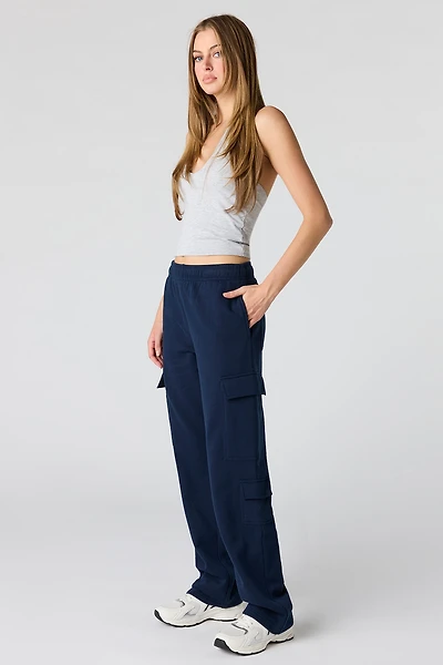 Pantalon d'entraînement cargo en molleton de luxe