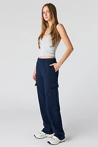 Pantalon d'entraînement cargo en molleton de luxe
