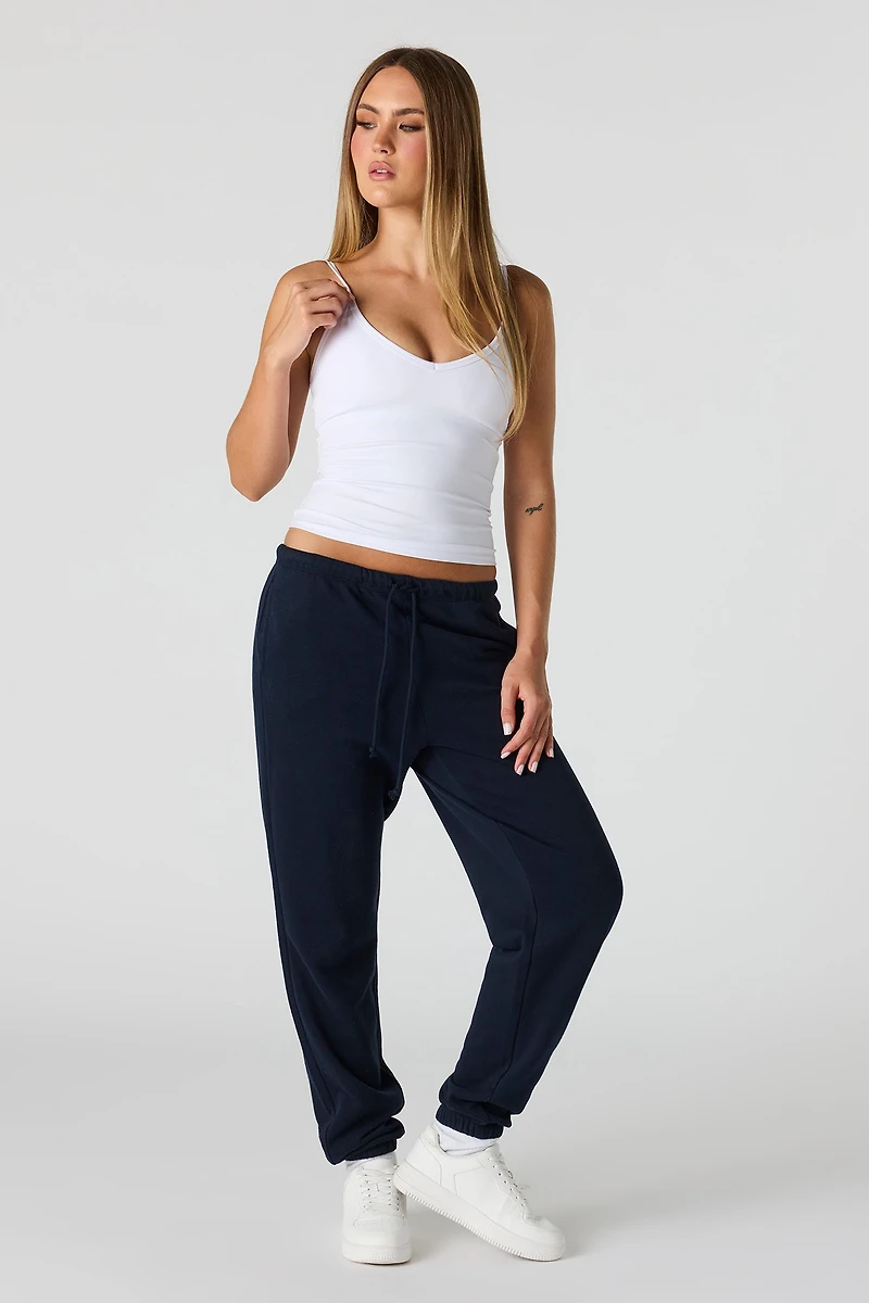 Jogger en molleton de luxe à taille basse