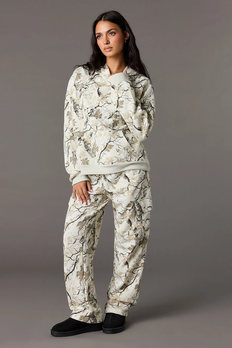 Playboy Wide Leg Cargo Sweatpant
