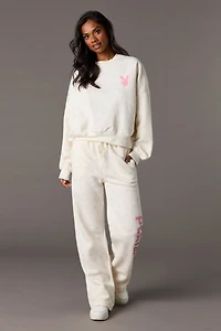 Playboy Fleece Wide Leg Sweatpant