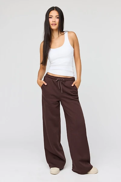 Pantalon d'entraînement à jambe ultralarge en molleton supérieur