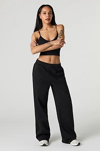Fleece Wide Leg Sweatpant
