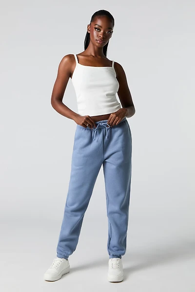 Jogger à taille haute en molleton