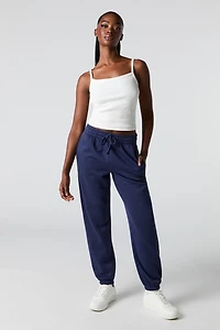 Jogger à taille haute en molleton