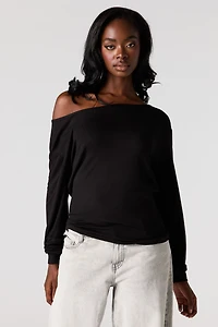 Ribbed Long Sleeve Dolman Top