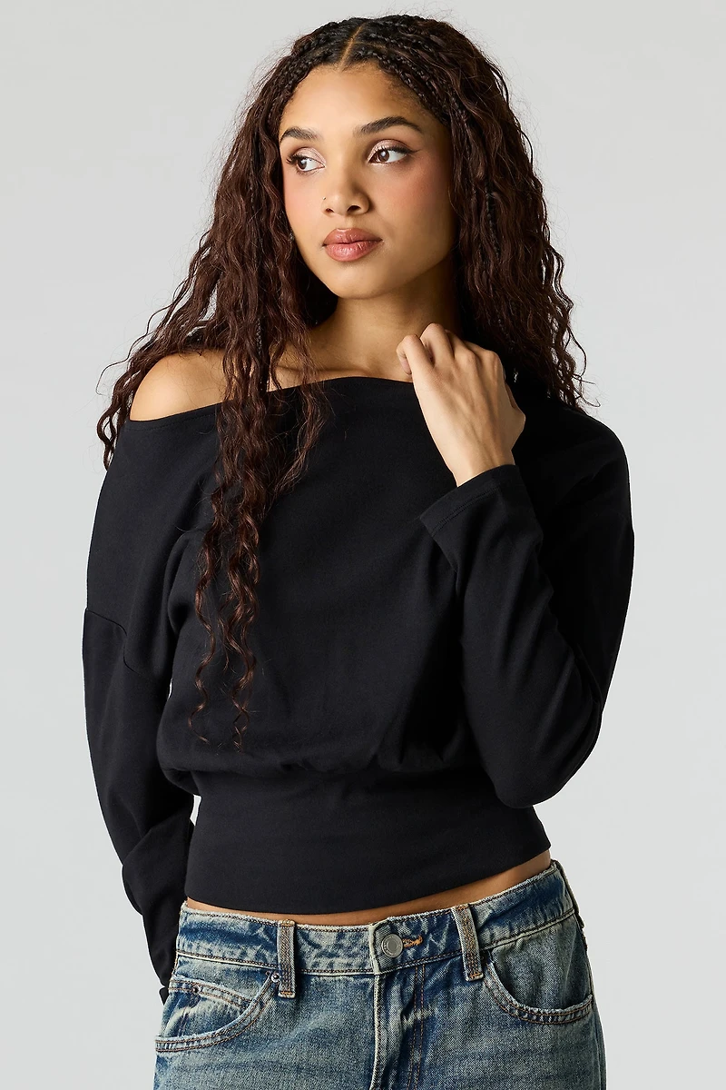 Off Shoulder Long Sleeve Top