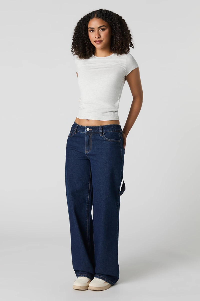 Jean de menuisier à taille basse