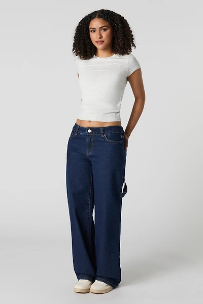 Jean de menuisier à taille basse