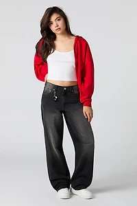 Low Rise Baggy Jean with Dice Keychain
