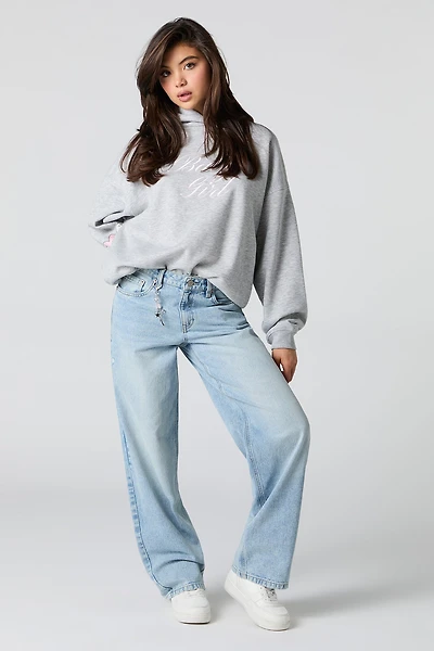 Low Rise Baggy Jean with Star & Bow Keychain