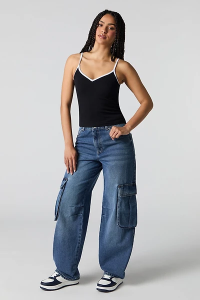 Jean cargo en denim