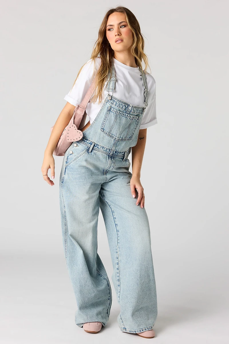 Wide Leg Denim Overall