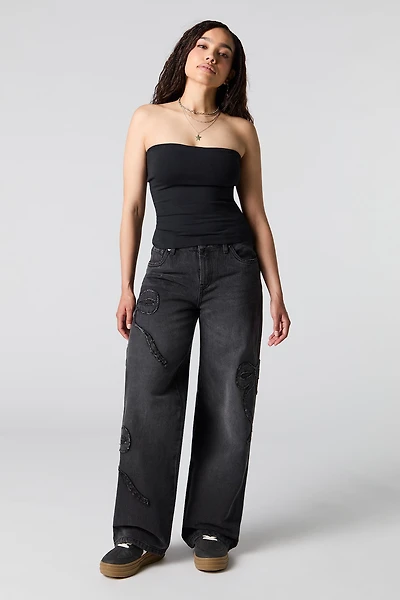 Low Rise Skater Jean with Bows