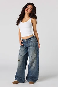 Low Rise Ripped Super Baggy Jean