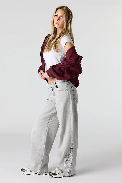 London Low Rise Super Baggy Patched Jean