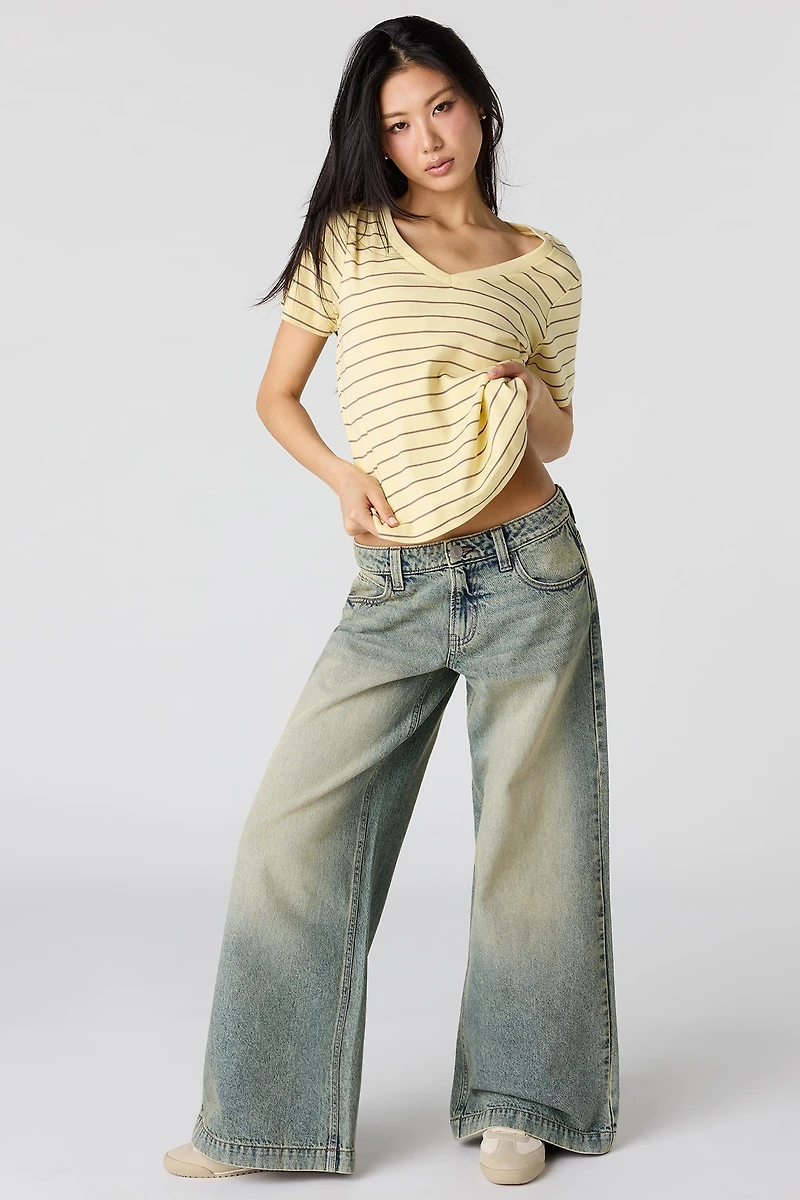 Jean ultrabaggy à taille basse
