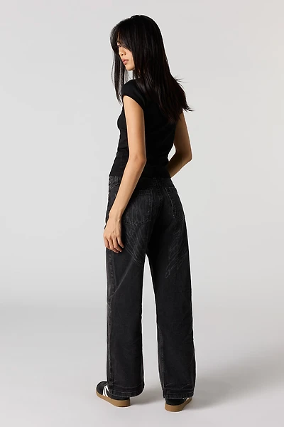 Low Rise Printed Skater Jean