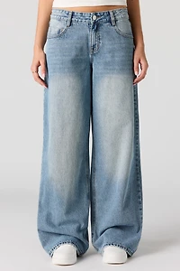 Jean super baggy London clouté à taille basse