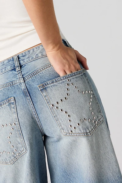 Jean super baggy London clouté à taille basse