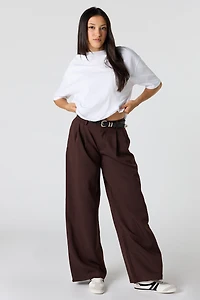 Pantalon habillé baggy avec ceinture