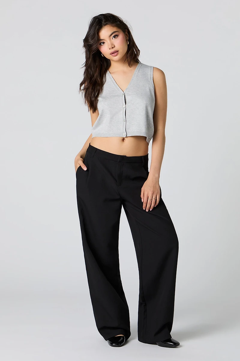 Pantalon habillé baggy à taille basse