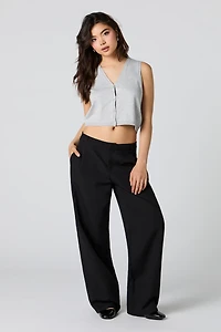 Pantalon habillé baggy à taille basse