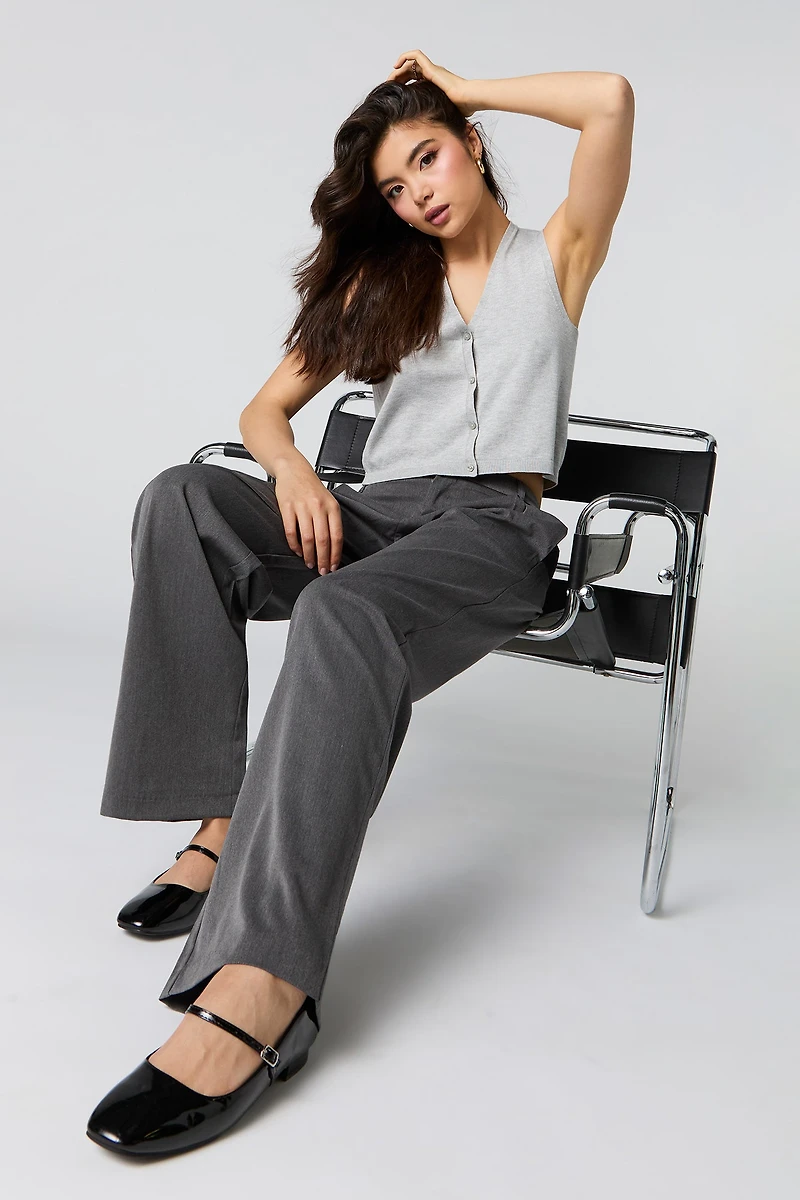 Pantalon habillé baggy à taille basse