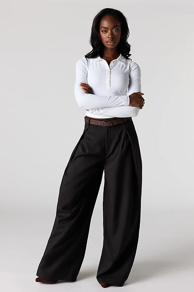Baggy Dress Pant with Belt